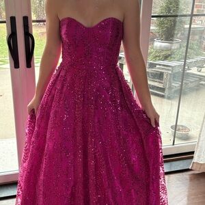 Hot Pink/Magenta Blondie Nites Prom Dress